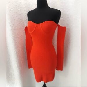 NWT Helmut Lang bandage dress pinced contour xs